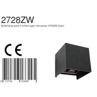 Steinhauer Up down light sensorLogan 10cm - zwart - 2728ZW - thumbnail