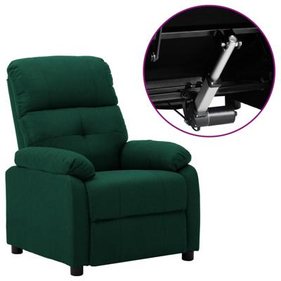 Fauteuil verstelbaar elektrisch stof donkergroen