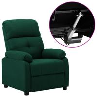 Fauteuil verstelbaar elektrisch stof donkergroen - thumbnail