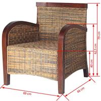 Fauteuil handgeweven rattan - thumbnail