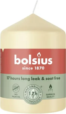 Bolsius stompkaars essentials 5.8x8cm oat beige