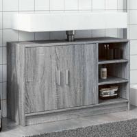 Wastafelkast 90x29x55 cm bewerkt hout grijs sonoma eikenkleurig - thumbnail