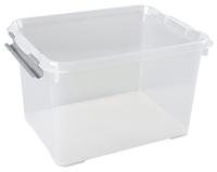 Curver Handy+ Opbergbox - 20L - 3 stuks - Transparant met deksel - thumbnail