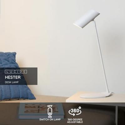Lucide HESTER - Bureaulamp - 1xGU10 - Wit Lucide HESTER - Bureaulamp - 1xGU10 - Wit