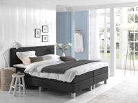 Dreamhouse - Falco Comfort Boxspring - Lederlook Zwart - 80 x 210 / zonder montage - thumbnail