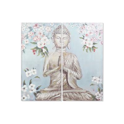 Canvas DKD Home Decor Canvas 140 x 3 x 140 cm Boeddha