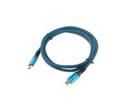 LANBERG USB-C 4.0 kabel 1,2 m, 100 W, 8 K, 30 Hz, zwart/blauw - thumbnail