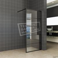 Wiesbaden Horizon inloopdouche mat zwart raster 120 cm 8 mm Nano - thumbnail