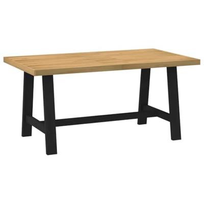 Eettafel NOAIN A-vormige poten 160x90x75 cm massief hout