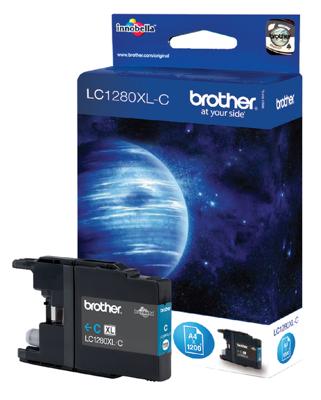 Brother inktcartridge, 1.200 pagina's, OEM LC-1280XLC, cyaan