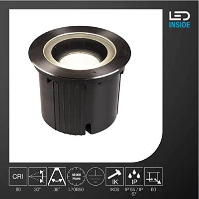 SLV DASAR® 270 1002897 Vloerinbouwlamp LED 30 W Zwart SLV DASAR® 270 1002897 Vloerinbouwlamp LED 30 W Zwart