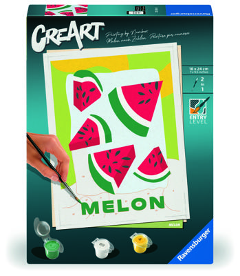 Ravensburger creart schilderen op nummer - meloen Ravensburger creart schilderen op nummer - meloen