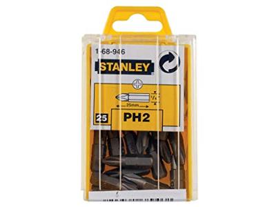 Stanley handgereedschap 1/4" Bits Phillips Nr2 lengte 50mm | 10 stuks - 1-68-947
