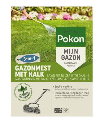 Pokon Gazonmest + kalk 3-in1 / 30m2 - thumbnail