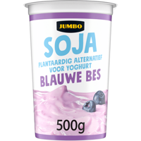 Jumbo Soja Plantaardig Alternatief voor Yoghurt Blauwe Bes 500 g - thumbnail
