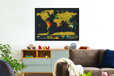 Scratch Map Deluxe Editie kraswereldkaart