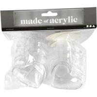 Creativ Company Deco hart, h: 6,5 cm, transparant, 10 stuk/ 1 doos - thumbnail