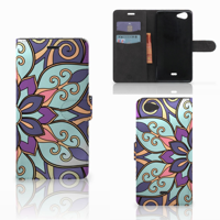 Wiko Pulp Fab 4G Hoesje Purple Flower - thumbnail