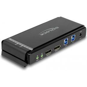 Delock 11476 DisplayPort 1.4 KVM-switch 8K 60 Hz met USB 5 Gbps en audio