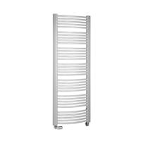Handdoekradiator Sapho Egeon Gebogen 59.5x174.2 cm Zilver - thumbnail