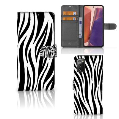 Samsung Galaxy Note 20 | Telefoonhoesje | Met pasjeshouder | Zebra