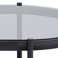 Bendt Ovale Glazen Salontafel 'Paw' 95 x 50cm, kleur Zwart - thumbnail