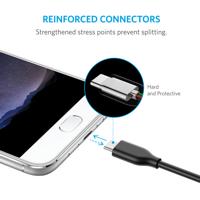 Anker Powerline 90 cm USB-C naar USB 3.0-kabel, USB-C met 56k ohm pull-up weerstand voor USB type C-apparaten Galaxy S8, S8+, S9, S10, MacBook, Sony XZ, LG V20 G5 G6, HTC 10, Xiaomi 5 enz, zwart - thumbnail