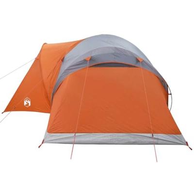 Koepeltent 6-persoons waterdicht grijs en oranje Koepeltent 6-persoons waterdicht grijs en oranje