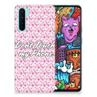 OnePlus Nord Silicone-hoesje Flowers Pink DTMP - thumbnail