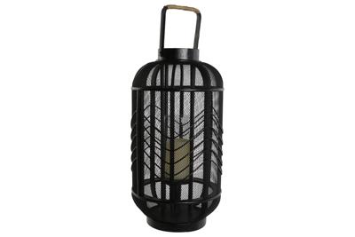 Kaarshouder Home ESPRIT Zwart Metaal 25,5 x 25,5 x 46,5 cm