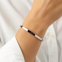 Bangle armband met naam - zilverkleurig - thumbnail