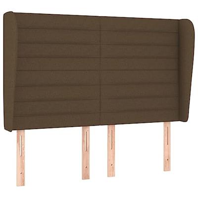Boxspring met matras stof donkerbruin 140x200 cm