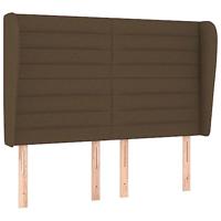 Boxspring met matras stof donkerbruin 140x200 cm - thumbnail