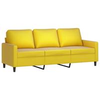 3-delige Loungeset met kussens fluweel geel - thumbnail