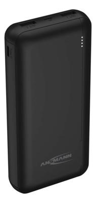 Ansmann PB212 Powerbank 10000 mAh Smart IC LiPo Micro-USB, USB-C, USB Zwart Statusweergave Ansmann PB212 Powerbank 10000 mAh Smart IC LiPo Micro-USB, USB-C, USB Zwart Statusweergave