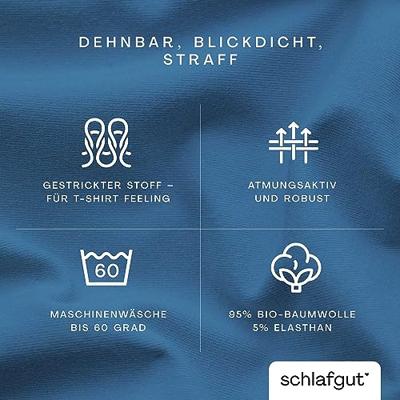 Schlafgut Schlafgut Pure Jersey Topper Hoeslaken M - 120x200 - 130x220 615 Blue Mid - thumbnail