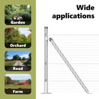 VidaXL Afrasteringspaal zilver 25 x 0,5 m (25 x 25 mm gaas) staal - thumbnail