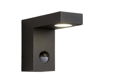 Lucide TEXAS-IR - Wandspot / Wandlamp Binnen/Buiten - LED - 1x7W 3000K - IP54 - Beweging & dag/nacht sensor (uitschakelbaar) - Antraciet Lucide TEXAS-IR - Wandspot / Wandlamp Binnen/Buiten - LED - 1x7W 3000K - IP54 - Beweging & dag/nacht sensor (uitschakelbaar) - Antraciet