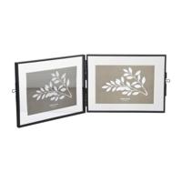 Fotolijst tweeluik - zwart - 15x20x2 cm - thumbnail