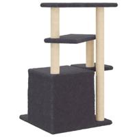 Kattenmeubel met sisal krabpalen 83,5 cm donkergrijs - thumbnail