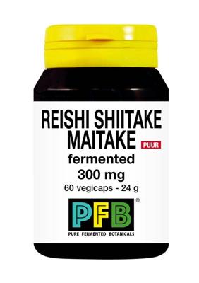 SNP Reishi shiitake maitake fermented 300mg puur 60 Vegetarische capsules