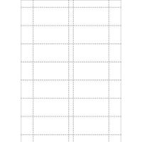 Kaartjes 74x37mm 14 stuks per vel, 5 vel - thumbnail