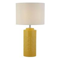 Searchlight Schemerlamp Tablu okergeel met witte kap EU60062 - thumbnail