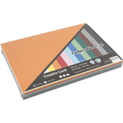 Creativ Company Gekleurd karton a4, 12 x 10 vellen
