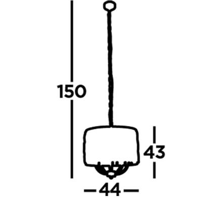 Searchlight Design hanglampBijou Ø 44cm - 6585-5CC