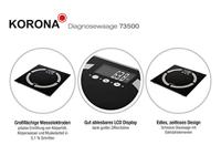 Korona DENISE Analyse-personenweegschaal Weegbereik (max.): 180 kg Zwart - thumbnail