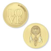 Mi Moneda LOV-02 Love and Dreamcatcher goudkleurig Large - thumbnail