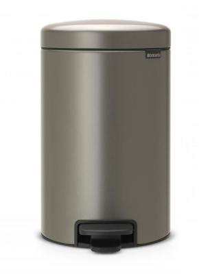Brabantia NewIcon Pedaalemmer Metaal Platinum 12 Liter Brabantia NewIcon Pedaalemmer Metaal Platinum 12 Liter