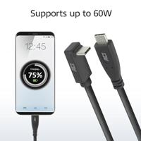 ACT USB 3.0 10Gbps 60W USB Type-C - USB Type-C (haaks verticaal)1m - thumbnail