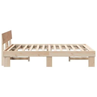 Bedframe met hoofdeinde Bruin 150 x 200 cm Massief grenenhout Bedframe met hoofdeinde Bruin 150 x 200 cm Massief grenenhout